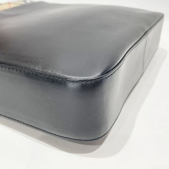 BURBERRY Tote Bag London Logo Partial Check Square Type Women's Black 20502596 - Picture 9 of 15